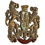 Design Toscano Heraldic Royal Lions Coat of Arms Wall Sculpture