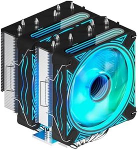 UTLGAMENG CPU Cooler with 6 Heat Pipes, Dual 120mm PWM Fans, 1800RPM Speed, for AMD:AM4 AM5/Intel LGA 1700/1150/1151/1200,PC Cooler,CPU Air Cooler,UTL600