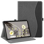 FINTIE Case Compatible with Google Pixel Tablet 11 Inch 2023 - [Multi-Angle] Viewing Protective Cover with Pocket & Pencil Holder, Support Charging Speaker Dock, Grey