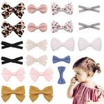 Meegoo 20pcs Baby Girl Hair Bows Clips - 2023 New Fully Lined Barrettes Alligator Clip hair accessories for Little Girls Toddler Kids Teens in Pairs