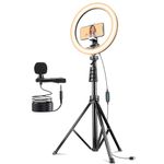 DDLC 14 Inch Ring Light with Tripod Stand for Video Shooting Professional Studio Light with Tripod ringlight Photography YouTube ringlight kit for YouTube Instagram Accessories (14inch mic)