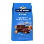 GHIRARDELLI Sea Salt and Caramel Dark Chocolate Squares, 151-Gram Bag