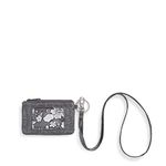 Vera Bradley Women's Recycled Lighten Up Reactive Zip Id Case and Lanyard Combo, Gray Heather, One Size