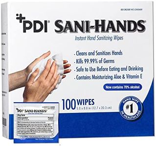 Sani-Hands Ethyl Alcohol Hand Sanitizing Wipe Individual Packet 100 Wipes 10 Packs