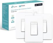 Kasa Matter Smart Dimmer Switch: Voice Control w/Siri, Alexa & Google Assistant, UL Certified, Timer & Schedule, Easy Guided Install, Neutral Wire Required, Single Pole, 2.4GHz Wi-Fi, 3-Pack