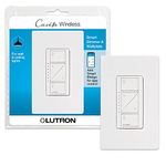 Lutron Caséta Wireless Smart Lighting Dimmer Switch for Wall and Ceiling Lights with Wall Plate | PDW-6WCL-WH-A | White