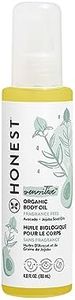 The Honest Company Organic Body Oil | Gentle for Baby | Fragrance Free, Plant-Based, Hypoallergenic | 4.0 fl oz