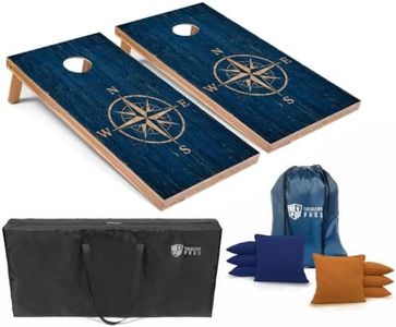 Tailgating Pros Regulation Cornhole Board Set, Lightweight Outdoor Game | Cornhole Set with 8 Bags & Carrying Case, Classic Bean Bag Toss Family Game for Yard, Travel, Parties, Camping & Tailgates