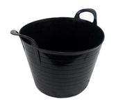 VTL® 42 LITRE FLEXI BASKET LARGE TUB GARDEN CONTAINER FLEXIBLE STORAGE BUCKET CHEAP! (Black)