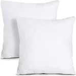 Pillow Inserts Stuffing Hypoallergenic Couch Pillow Stuffing Couch Cover Decorative Throw Pillows for Bed Sofa & Outdoor | Washable Reusable Cushion Inserts(18 * 18 inch,White) (2)