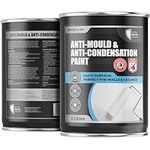 READY STEADY DEFEND- Premium Bathroom Paint, Anti Mould Protection, Stain Blocker, High Coverage Damp Seal, White Finish for Walls & Ceilings, Ideal for Bathroom & Damp Areas