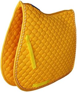 Professional Equine Horse English Quilted Contoured Dressage Trail Saddle Pad Bright Yellow 7295YL