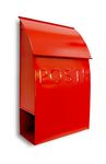 NACH TH-10036 French Poste Milano Pointed Mailbox - Wall Mounted Post Box, Red, 9.5 x 4 x 15 inch