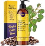 Jamaican Black Castor Oil for Hair Growth and Skin Conditioning - 100% Cold-Pressed 8oz bottle by IQ Natural