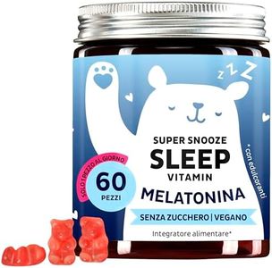 Bears with Benefits Caramelle Gommose Vegane alla Melatonina, senza Zucchero per Ridurre Tempo di Addormentamento, Alternativa alla Melatonina Spray, Orsetti Vitaminici per Sonno Super Snooze