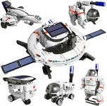 STEM Projects for Kids Ages 8-12, Science Kits, Solar Space Toys Gifts for 8-14 Year Old Teen Boys Girls, 120Pcs Building Experiments Robots for Teenage Ages 9 10 11 12 (White)