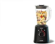 Tefal PerfectMix+ High-Speed Blender, 2L Lightweight Tritan Jar, Durable Titanium Powelix Blades, 1200W, Powerful Blending, Smoothie, Soup, Auto Clean Program, Dishwasher-Safe Parts, Black, BL88A840