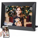 10.1 Inch WiFi Digital Picture Frame with 1280 * 800P IPS Touch Screen HD Disply,Built-in 16GB Storage,Video Clips and Slide Show,Send Photos Instantly from Anywhere (10.1inch)