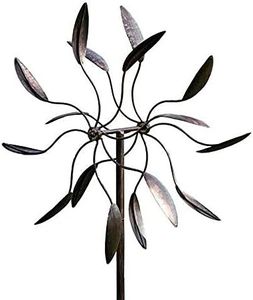 Evergreen Garden Twirler Powder-Coated Metal Kinetic Wind Spinner - 24W x 6W x 82H