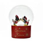 Disney Widdop Mickey and Minnie Christmas Kisses Snow Globe