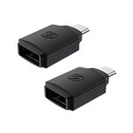 Scosche CAA2PK-SP Strikeline USB Type-A to USB Type-C Adapter 2-Pack – Black