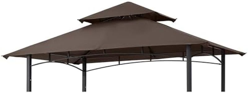 MASTERCANOPY Grill Gazebo Replacement Canopy Top for Model L-GG001PST-F (Brown)