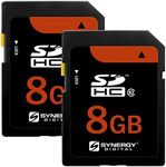 Synergy Digital 8GB, SDHC UHS-I Memory Cards, Compatible with Nikon D60 Digital Camera - Class 10, U1, 20MB/s, 300 Series - Pack of 2