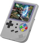 DREAMHAX RG300 Portable Game Console with Open Source System Preload 10000 Games, Handheld Video Games Player with 16G + 32G TF Card 3 Inch IPS Screen, Arcade Retro Games Gifts (Gray)