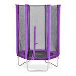 Plum Play 4ft Mini Indoor Outdoor Trampoline with Safety Enclosure - Suitable From 3 Years Plus - Stable Legs - Durable Active Junior Garden Play (Purple)