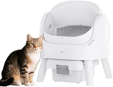 Petpivot Self-Cleaning Cat Litter Box, Open-Top Litter Tray with Safety Sensor, Large Space, Quiet Operation, Modern and Simple Style, Easy Maintenance, for Multi-Cat Households