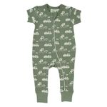 PARADE Organic Signature Print '2-Way' Zip Romper Short Sleeve Tractors 3-6 Months