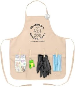 Grandpas Diaper Duty Apron New Grandpa to Be Great Gift, Beige