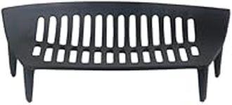 18" Iron Fire Grate Heavy Duty Conventional Large Cast Iron Sturdy Fireplace Accessory Fire Coal Log Grate Metal Black Log & Coal Burner Fireback