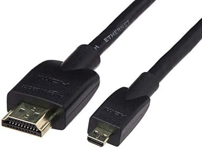 Amazon Basics Flexible and Durable Micro HDMI Cable (18Gpbs, 4K/60Hz) - 1.8 Meters, Black