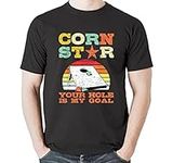 Corn Star Your Hole is My Goal Vintage Cornhole Funny Player T-Shirt Sweatshirt Hoodie Tanktop for Men Women Kids Black