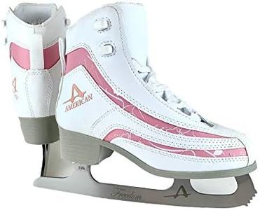 American Athletic Shoe Girl's Soft Boot Ice Skates, White, 4 (51604)