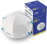 DOBU MASK 5PLY N95 Respirator Cup Mask Shape holder included, model 500, Medium Size, NIOSH Certified, 10 masks individual package, Adjustable Head Straps,protect from non-oil-based particles.