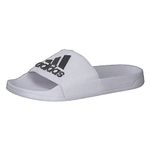 Adidas Unisex Synthetic ADILETTE SHOWER, Swim Slide, White, UK-9