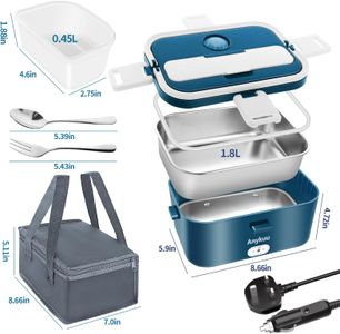 Anykuu Electric Lunch Box 1.8L – Portable Food Warmer