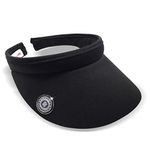 Surprizeshop Womens Golf Visor | Clip Style | Built in Magnet | Comes with Hand Enamelled 25mm Ball Marker | Rigid Peak | Multiple Colours | Golf Visor | Tennis Visor Black