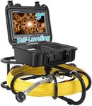 Garvee Sewer Camera, 165ft Snake Self-Leveling Camera, 9" 1080P HD Screen Pipe Inspection Camera, DVR and Adjustable LEDs, 16 GB SD Card, IP68 Camera.for Sewer Line, Duct Drain Pipe