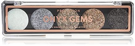 Profusion Cosmetics 5 Shade Glitter Palette for Sparkle and Glam, Get Dazzling Eyes with Must Have Glitter Palette, Elevate Your Beauty Routine with Matte Glitter Eyeshadow Palette, Onyx Gems