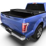 OEDRO Soft Tri-fold Truck Bed Tonneau Cover On Top Compatible with 2015-2023 Ford F-150 F150 with 6.5ft Bed, Styleside (Excl. Raptor Series)