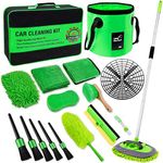 Lezcufer 17Pcs Car Wash Kit,62" Car