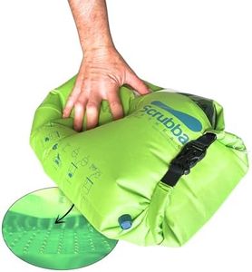 Scrubba Portable Wash Bag – Foldable Hand Washing Machine for Hotel and Travel – Light and Small Eco-friendly Camping Laundry Bag for Washing Clothes Anywhere Green Green 6.3" x 2.4" x 2.4"