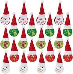 THE TWIDDLERS - Spille Natale - Confezione da 20 - Gadget Natalizio Ideale per Bambini / 4 Disegni Assortiti