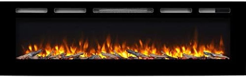 Endeavour Fires Hawnby Recessed Electric Fire with 7 day Programmable Remote Control, 1&2kW, Log & Crystal Set (68")