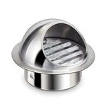 4 Inch Wall Vent Cover Allvent Stainless Steel Round Exhaust Grille Ventilation Outlet Wall Air Vent Dryer Hood External Extractor