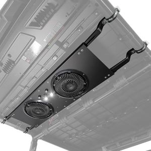 KEMIMOTO UTV Fan, Dual 8" Large Cab Cooling Fan with Variable Speed Dial, 12V Overhead Cooling Fan with Dome Light Compatible with Polaris Ranger, RZR 2024+, Can-Am Defender