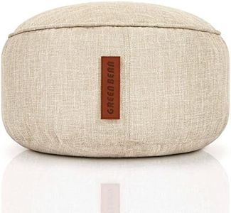 Green Bean© Tabouret 45x25cm avec Remplissage de Perles EPS - Tabouret pour Pieds Coussin pour Pieds Pouf-Siège - Coussin de Sol pour Enfants et Adultes - Repose-Pieds Coussin Siège Chaise Sable